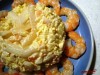 Салат с кальмарами и креветками