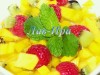 Фрукты под мятным сиропом
