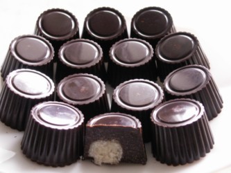 Шоколадные конфеты с кокосовой начинкой : Десерты