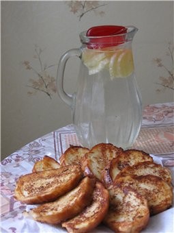Лимонный напиток с гренками из Детского садика : Рецепты для детей