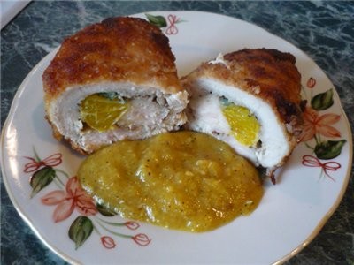 Конверты из курицы с апельсином : Вторые блюда