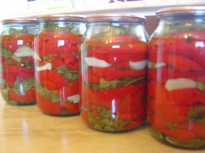 Красный перец маринованный (по-армянски) : Болгарский перец